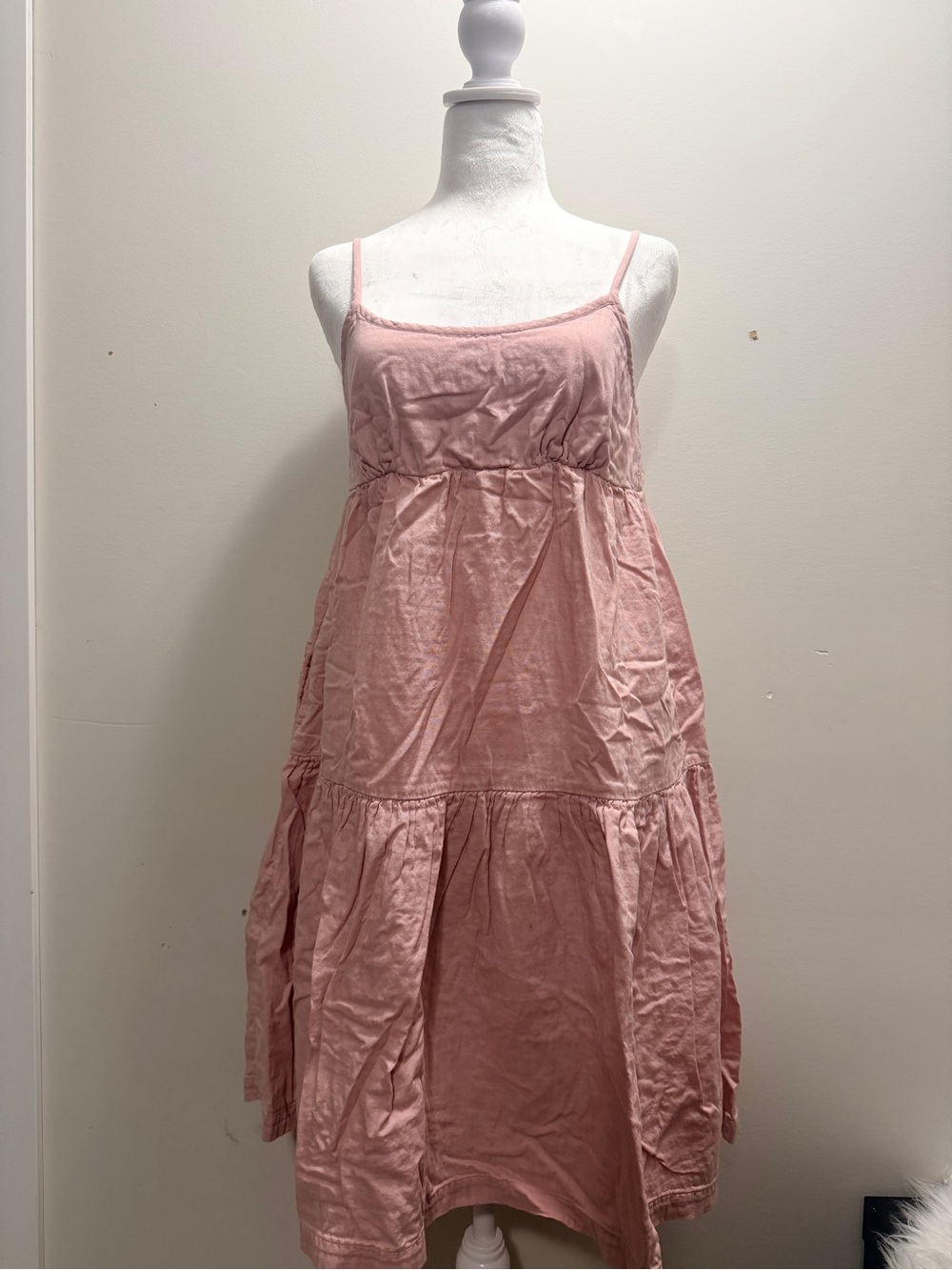 GAP Dusty Rose Spaghetti Strap Tiered Sundress SZ Small